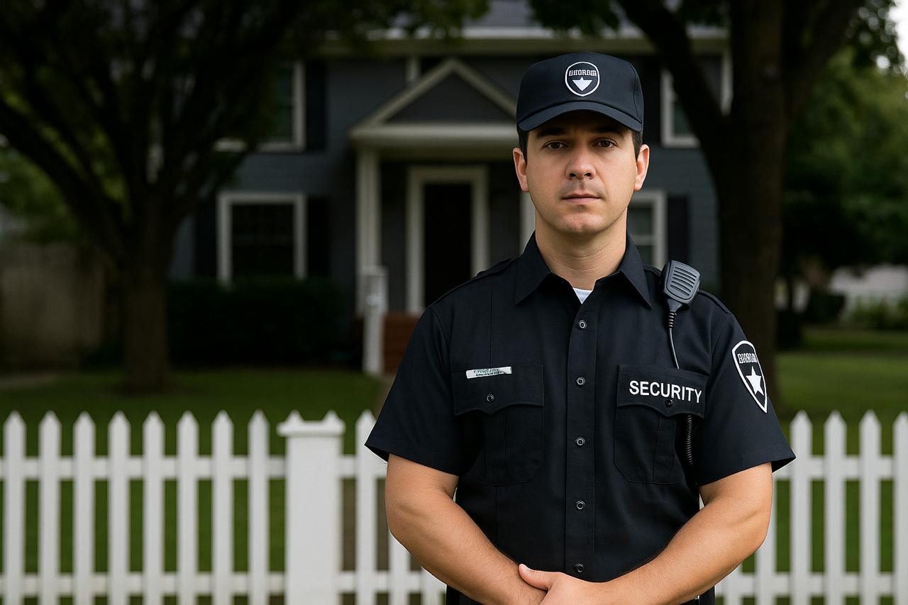 Residential security officer protecting a home community