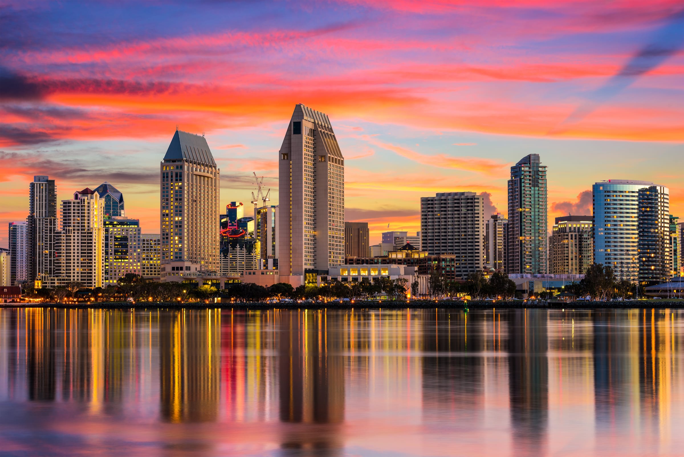 San Diego County skyline and waterfront